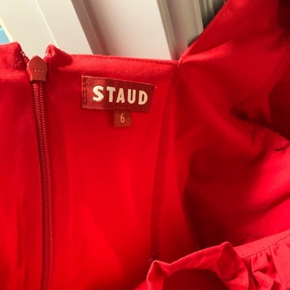 STAUD Maryann Belted Red Dress - Picture 7 of 8